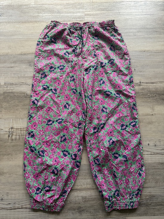 Sundry Pants - Anthropologie Sundry Ditzy Floral Pants Size 2 Medium (8-10) Green Pink Blue